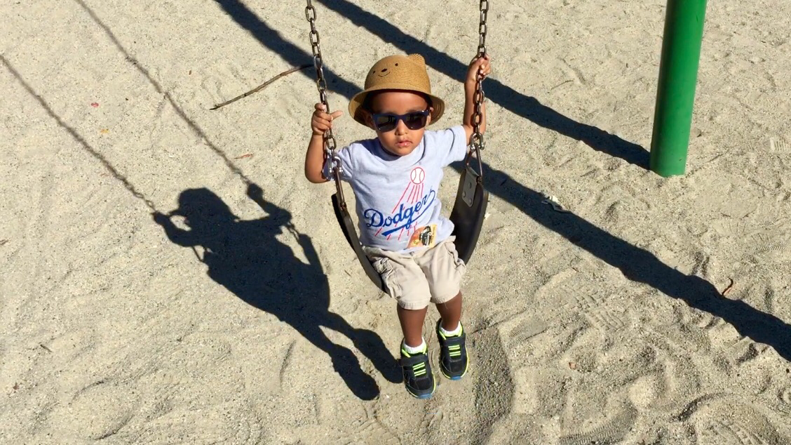 Jacob on the swings